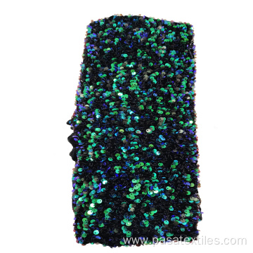 Hot selling sequins velvet embroidered fabric for dress
